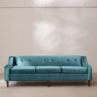 A light blue sofa