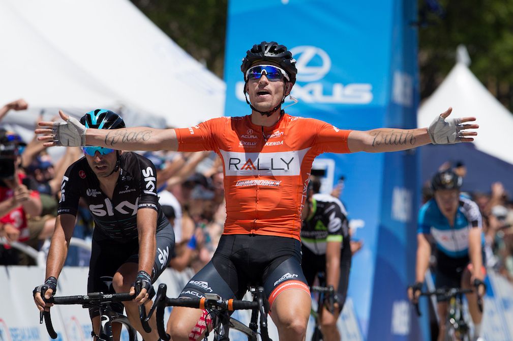 Evan Huffman wins stage 7 of the Tour of California
