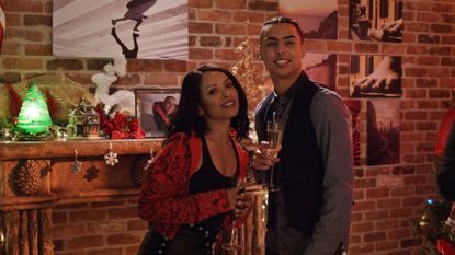 Quincy Taylor Brown and Kat Graham in The Holiday Calendar movie