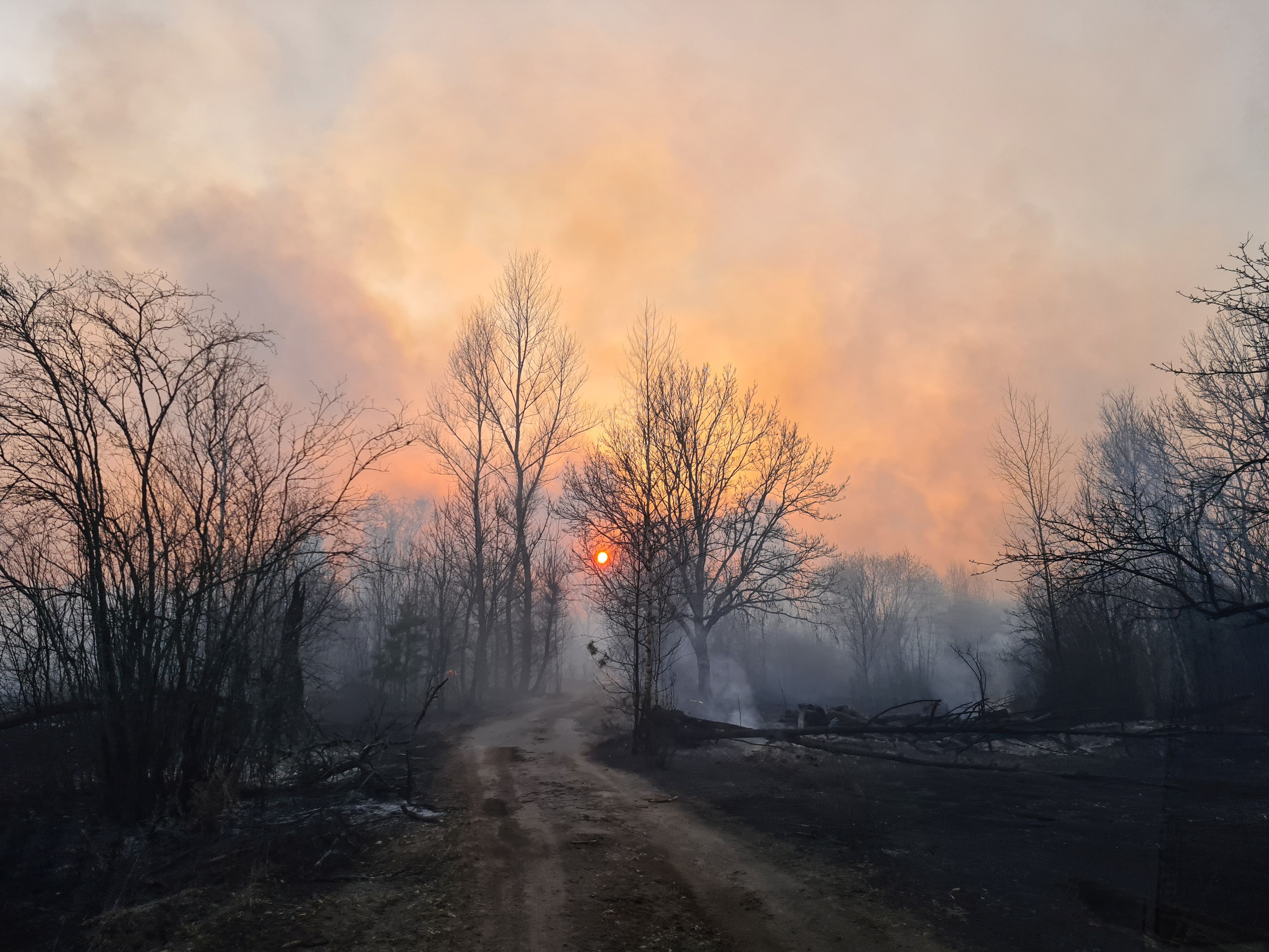 Chernobyl fire.