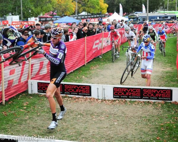 Ryan Trebon (Kona) looked strong early but drifted back in the pack