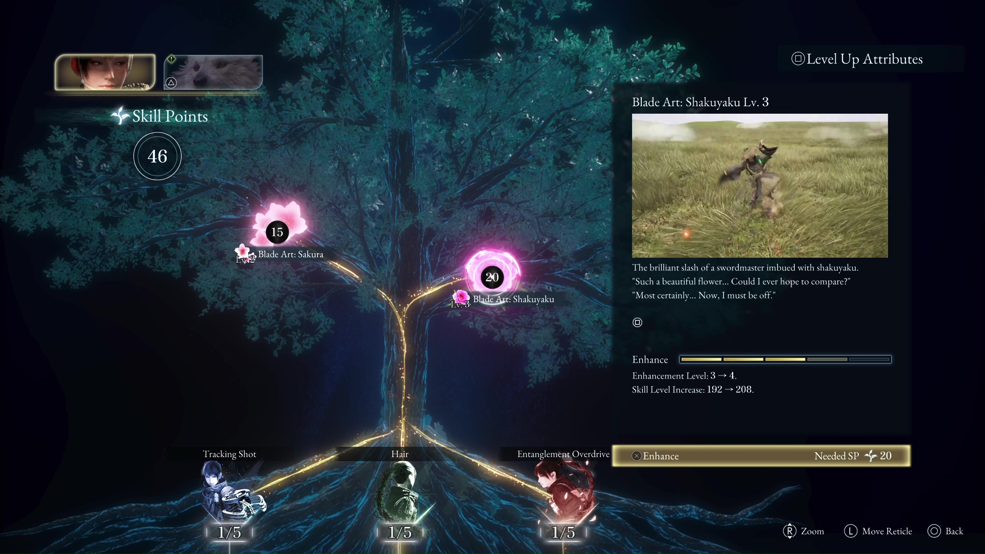 Emma's Shakuyaku skill on the skill tree in Beast of Reincarnation