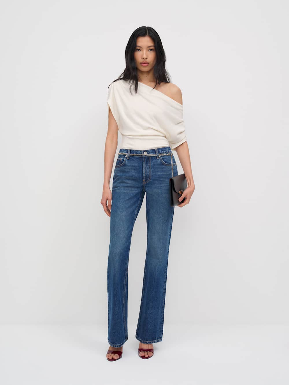 Sharon Stretch Mid Rise Bootcut Jeans