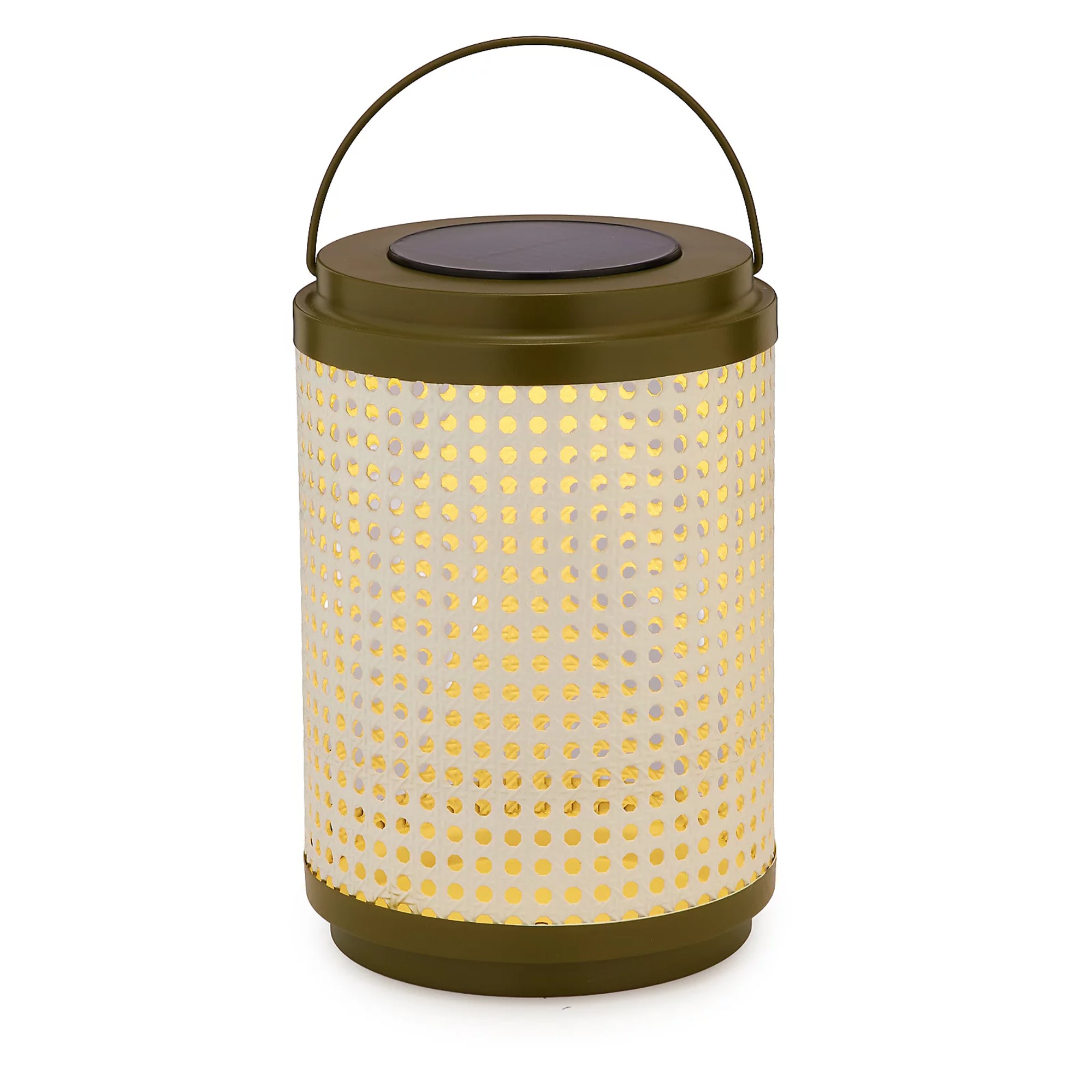 QVC Garden Stories Studio 70 Metal Cylinder Outdoor Solar Lantern