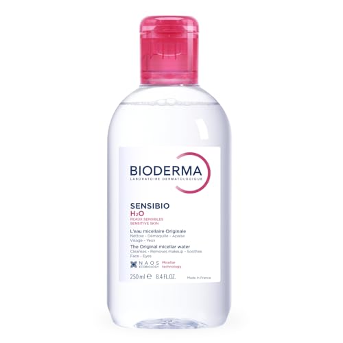 Bioderma Sensibio H2o Micellar Water, Makeup Remover Cleanser, Gentle for Skin, Fragrance-Free &amp;amp; Alcohol-Free, Gentle Face Cleanser for Sensitive Skin, 8.4 Fl Oz