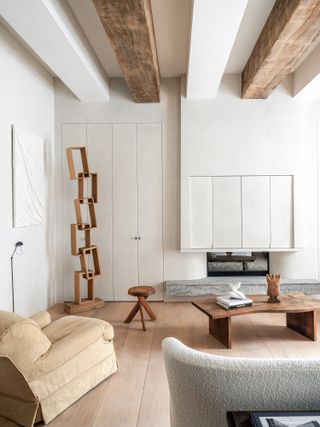 A pared back living room