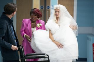 Danielle was pleased with Lola's wedding dress.