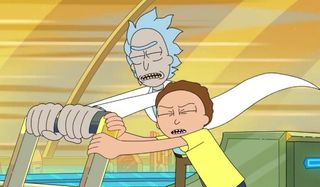 Rick and Morty fighting to survive Adult Swim