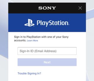 How to remote play on PS5 — PS Remote Play Sign In screen