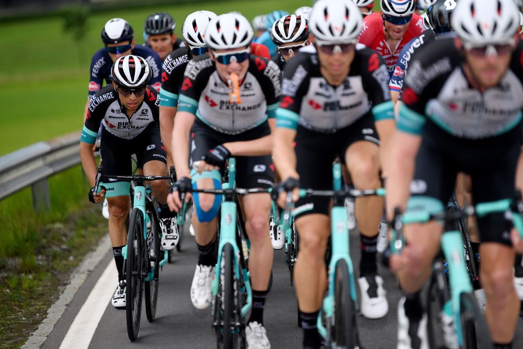 LACHEN SWITZERLAND JUNE 07 Johan Esteban Chaves Rubio of Colombia and Team BikeExchange during the 84th Tour de Suisse 2021 Stage 2 a 178km stage from Neuhausen am Rheinfall to Lachen UCIworldtour tds tourdesuisse on June 07 2021 in Lachen Switzerland Photo by Tim de WaeleGetty Images