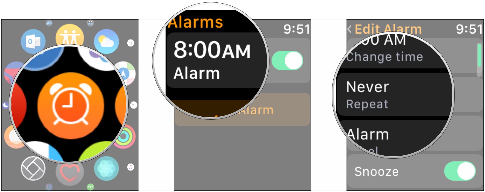 Будильник на apple watch. Как поставить будильник на Apple watch 3. Интерфейс будильника на айфоне.