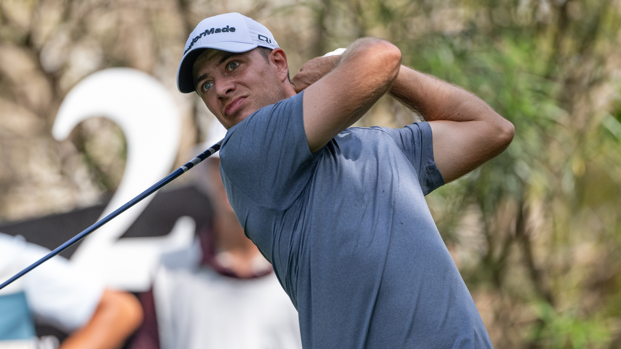 Guido Migliozzi takes a shot at the Hero Indian Open