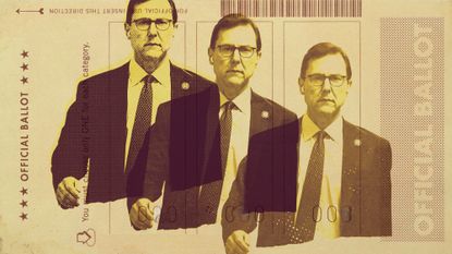 Photo collage of Tom Keane and a ballot paper