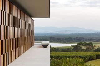 view of countryside from modern brazilian house