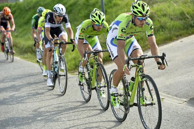 Peter Sagan (Cannondale) sets the pace