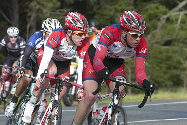 Tour leader Rhys Pollock (Drapac Porsche) was back in the second group on the final lap around one minute behind the leading bunch.