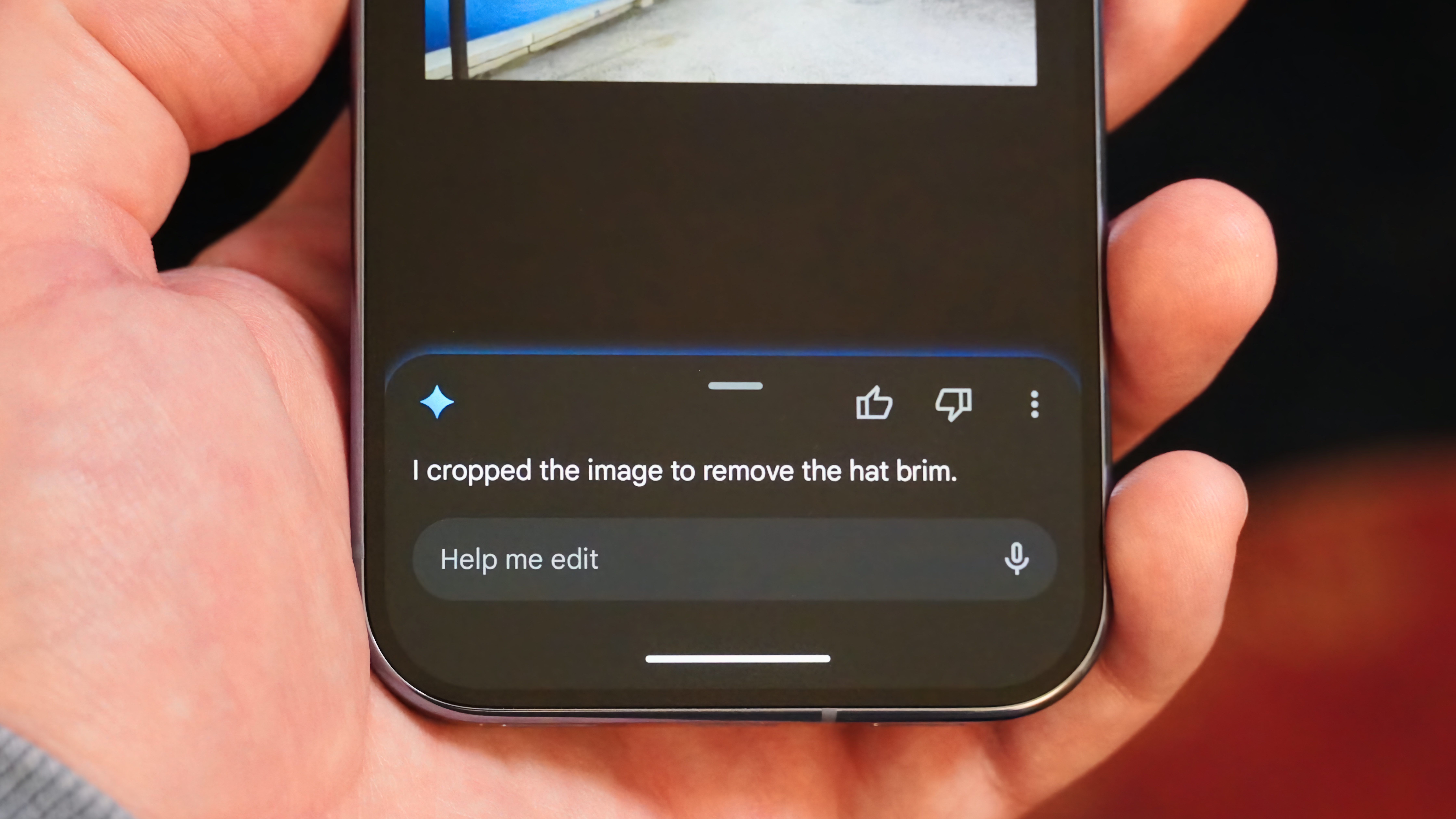 An example of using the Ask Photos feature in Google Photos on a Pixel 10 Pro.