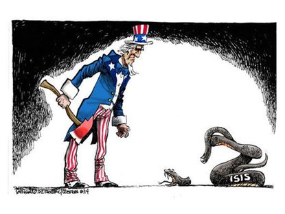 Editorial cartoon world ISIS US