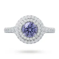 Tanzanite and Diamond Set Ring in 18 Carat White Gold: £3000, £2250 (save £750) | Goldsmiths