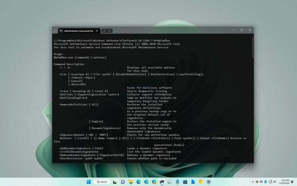 How to manage Microsoft Defender Antivirus from Command Prompt on
