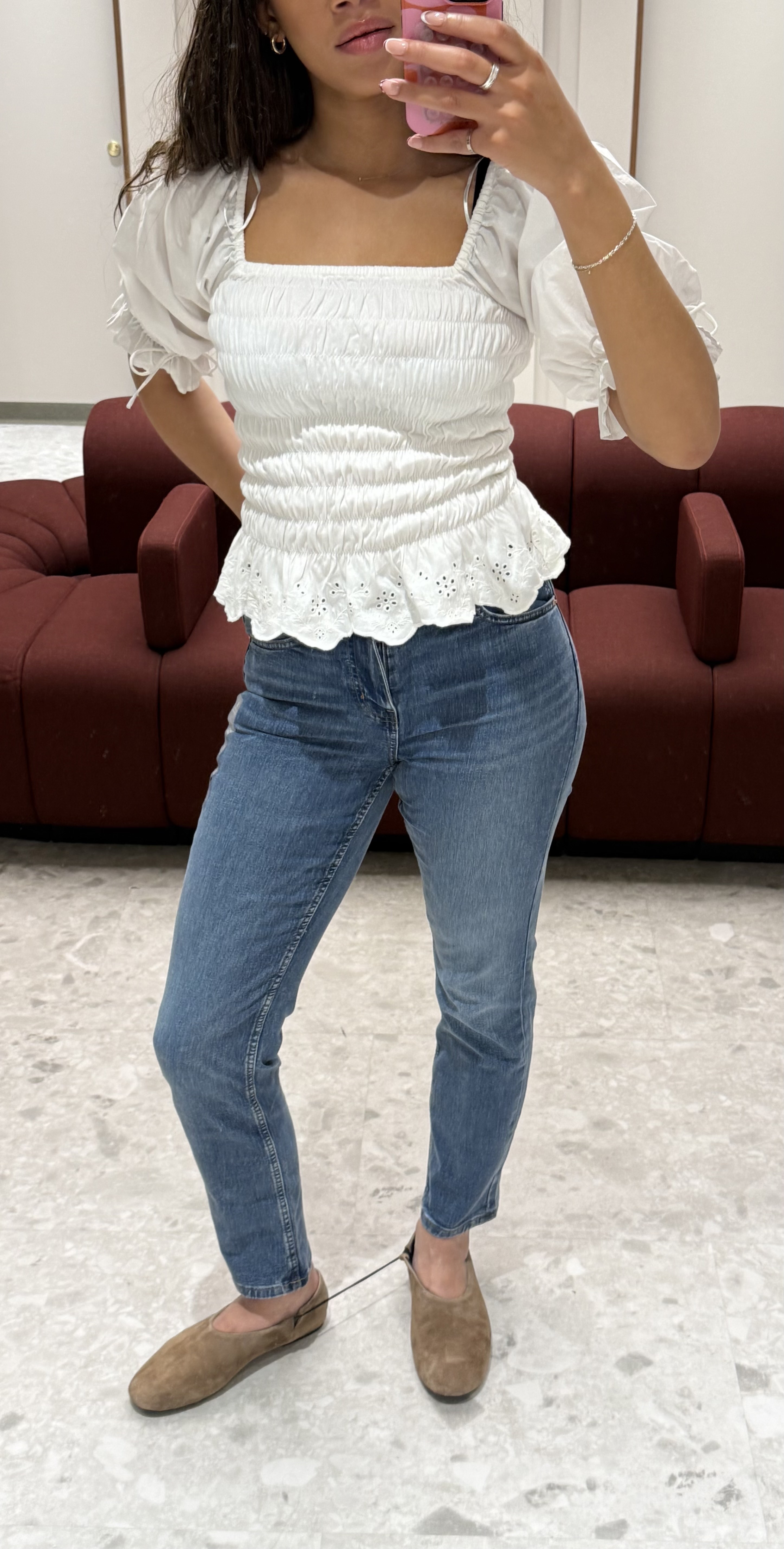 Marks and Spencers Sienna Straight Jeans try on 2026