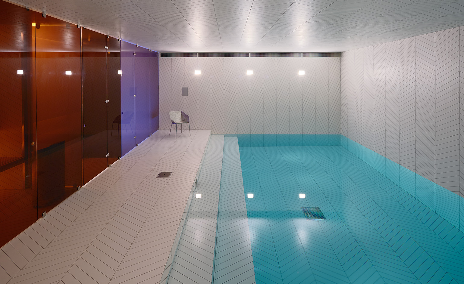 The spa is a new addition to a Swedish neo-classical mansion house