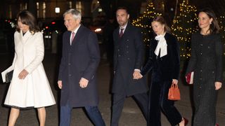 Carole Middleton, Michael Middleton, James Middleton, Alizee Thevenet and Pippa Middleton attend the 'Together At Christmas' Carol Service 2024