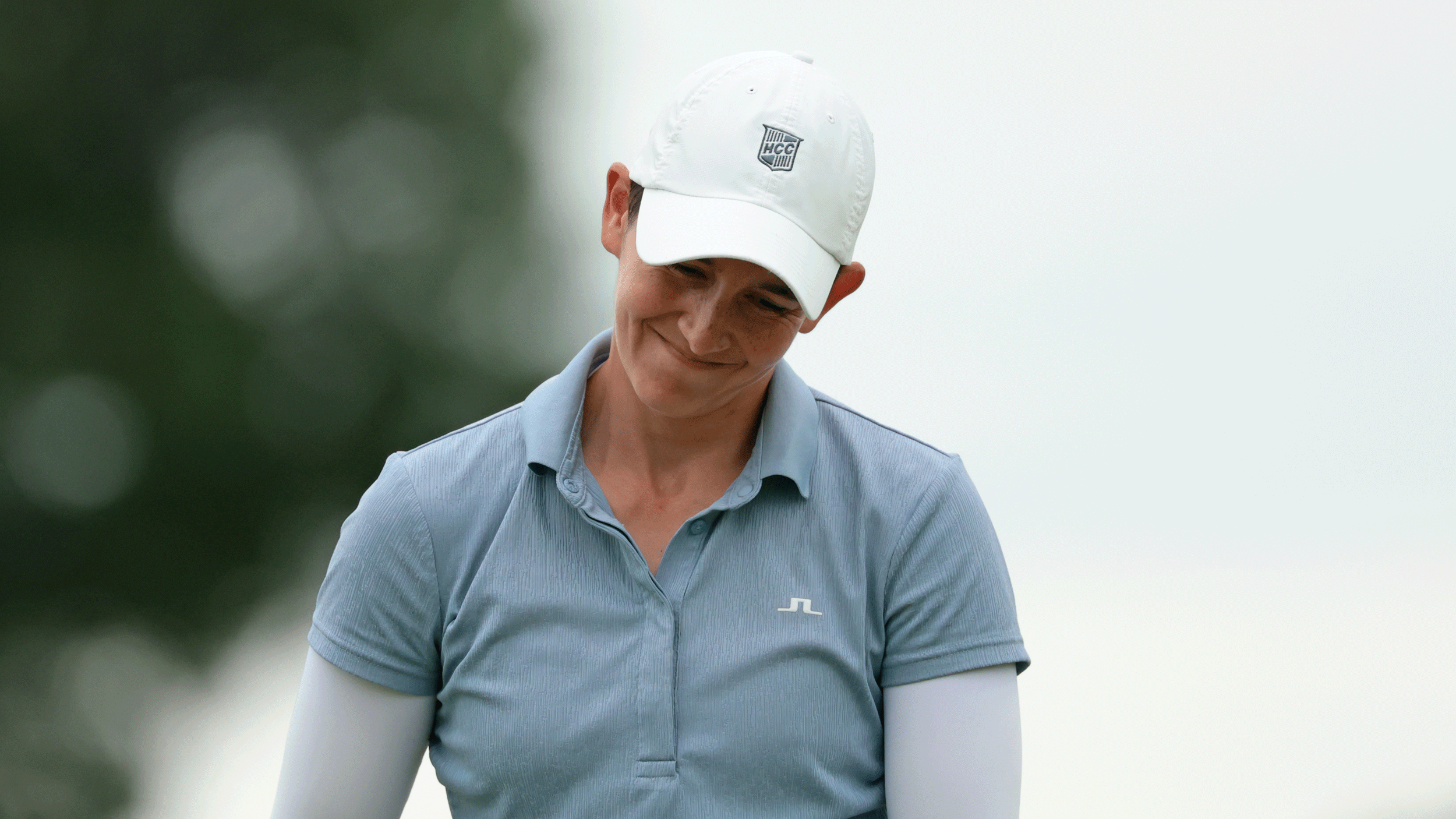 Dewi Weber pulls a pained expression on her face at the 2026 KPMG Women's PGA Championship