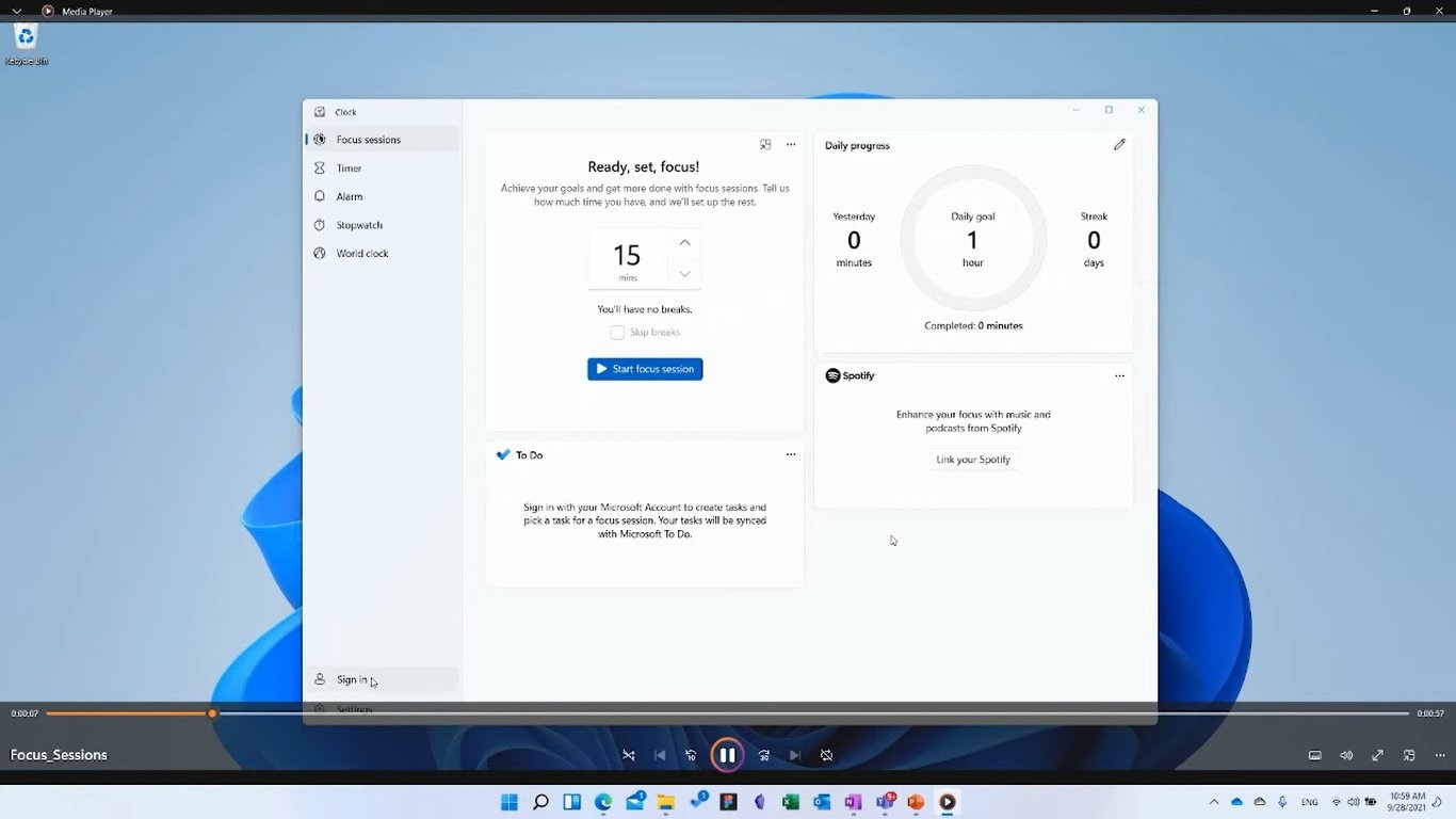 Media Player being shown in Windows 11