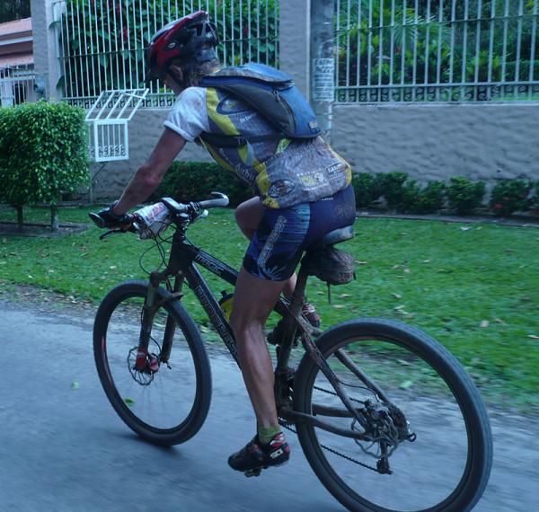 Louise Kobin within 12km of the finish.