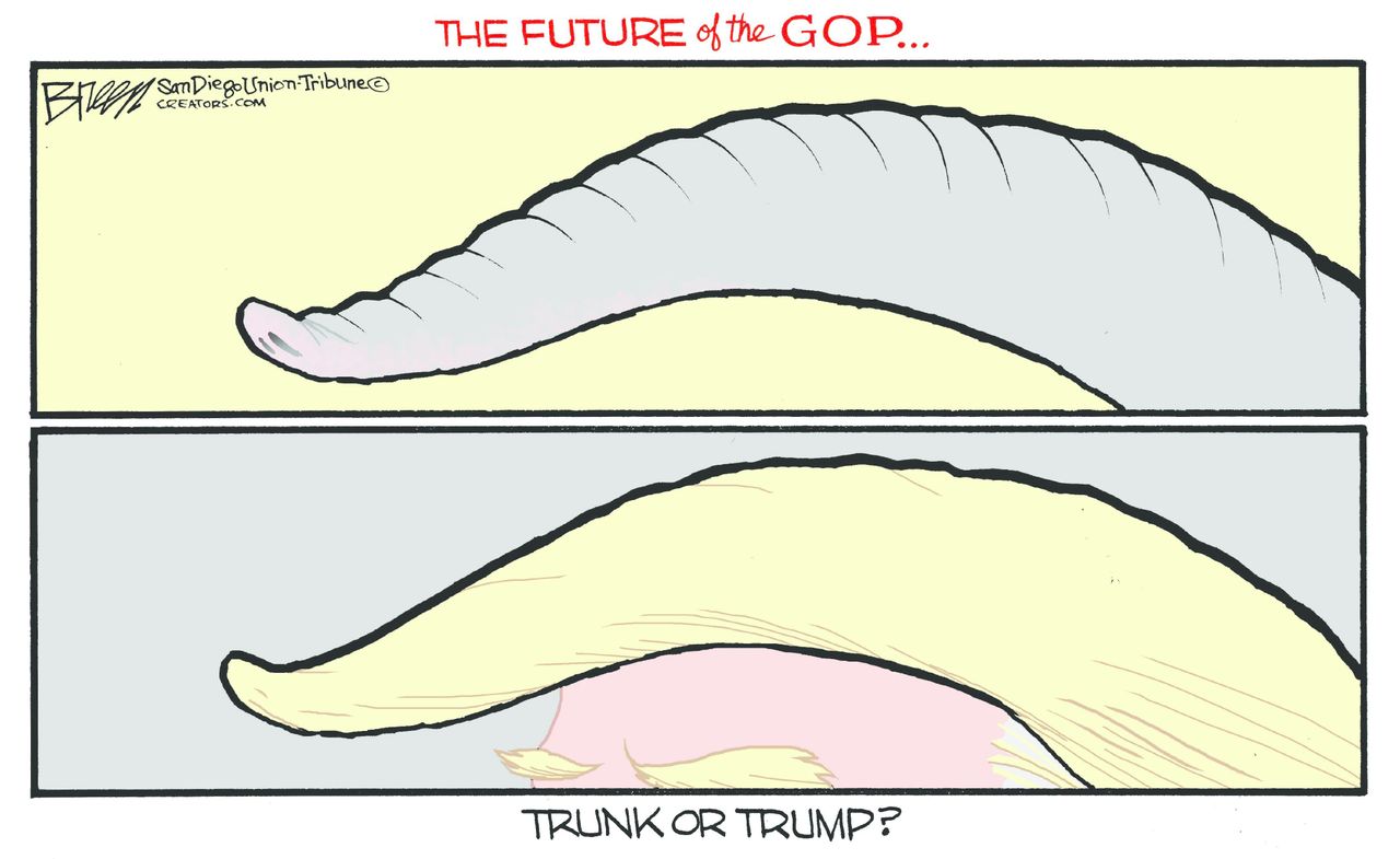 Political cartoon U.S. GOP Trump