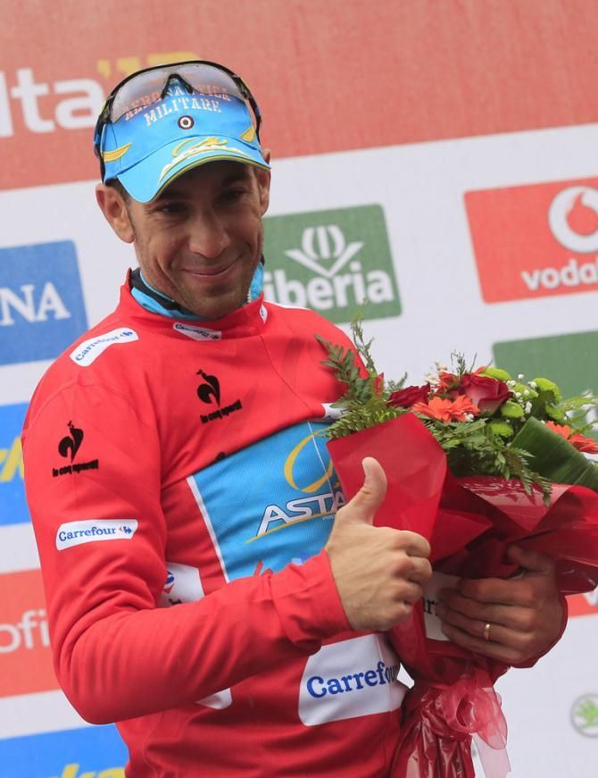 Vuelta leader Vincenzo Nibali (Astana) put time into all his GC rivals on the first stage in the Pyrenees
