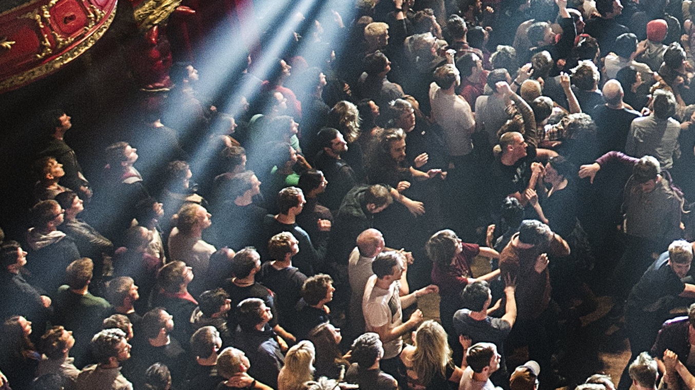 the crowd at a prog gig