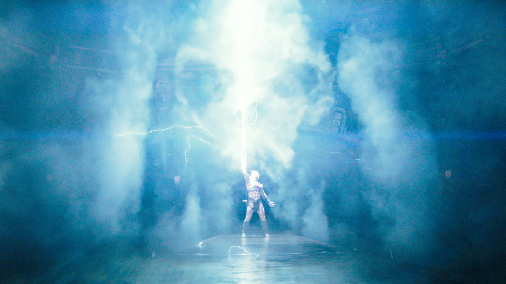 Nicholas Galitzine stars as 'He-Man', in the iconic &amp;quot;I have the power&amp;quot; pose in MASTERS OF THE UNIVERSE.