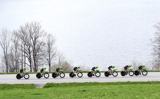 Cannondale-Garmin on stage one of the 2015 Tour de Romandie