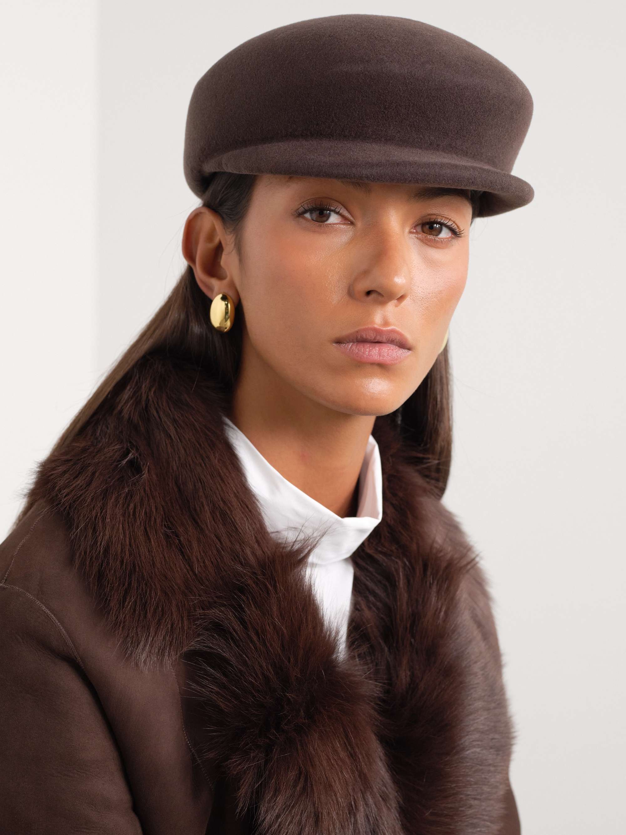 Laurel Wool-Felt Flat Cap