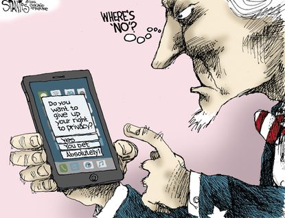 Editorial Cartoon U.S. Apple Privacy 2016