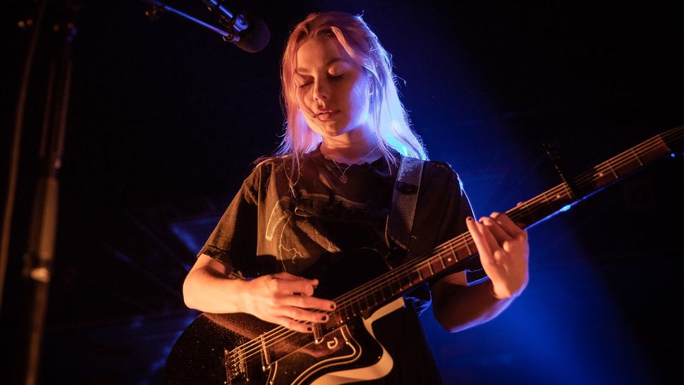 phoebe bridgers pink guitar shirt