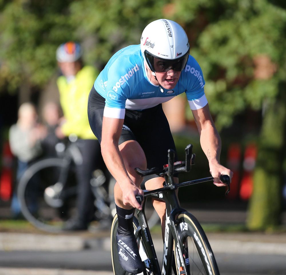Mads Pedersen (Trek-Segafredo) on course during stage 4 in Denmark