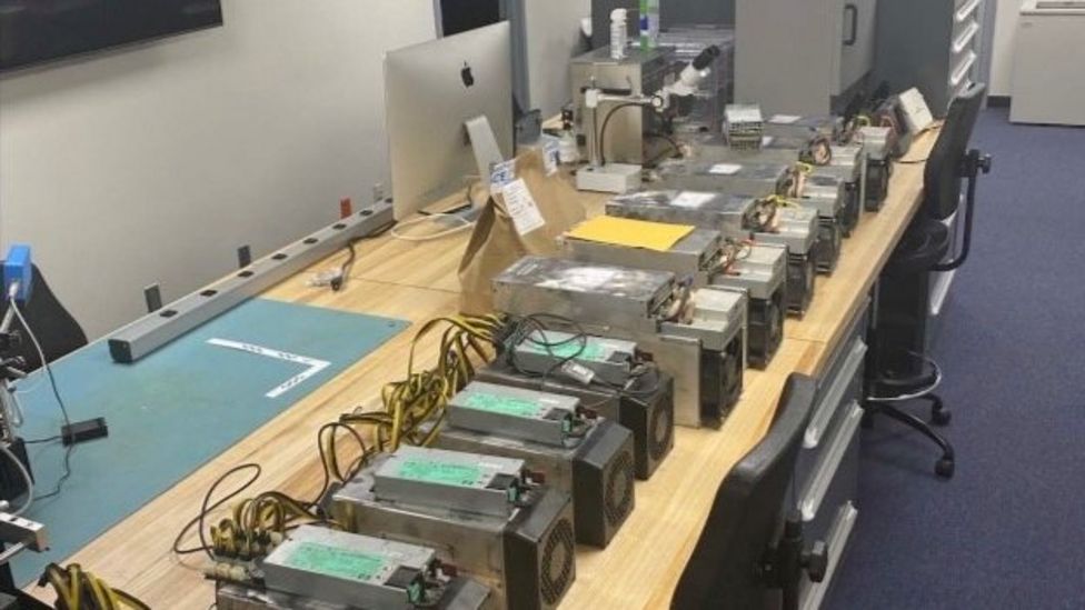 Police discovered a secret crypto-mining operation beneath a US high school