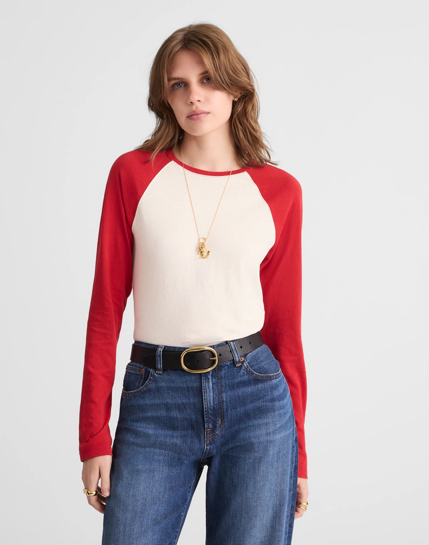 Madewell, Baseball Long-Sleeve Tee in Vintage Jersey