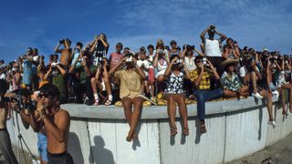 Americans flocked to Florida to watch the launch of Apollo 11 on July 16, 1969.