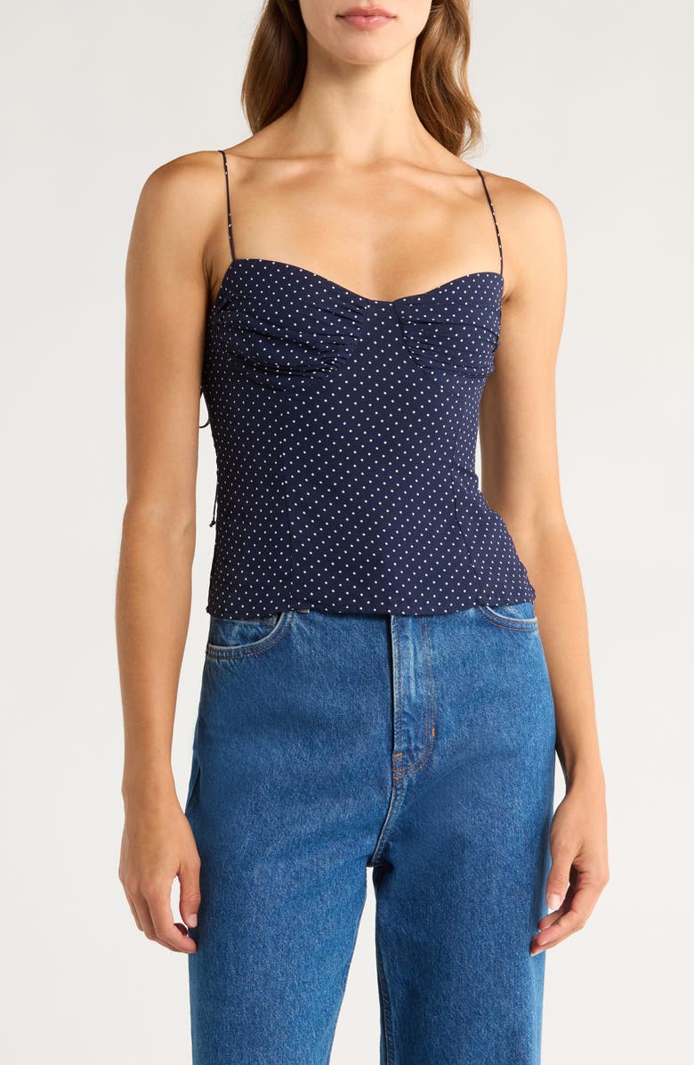 Pixie Polka Dot Mesh Top