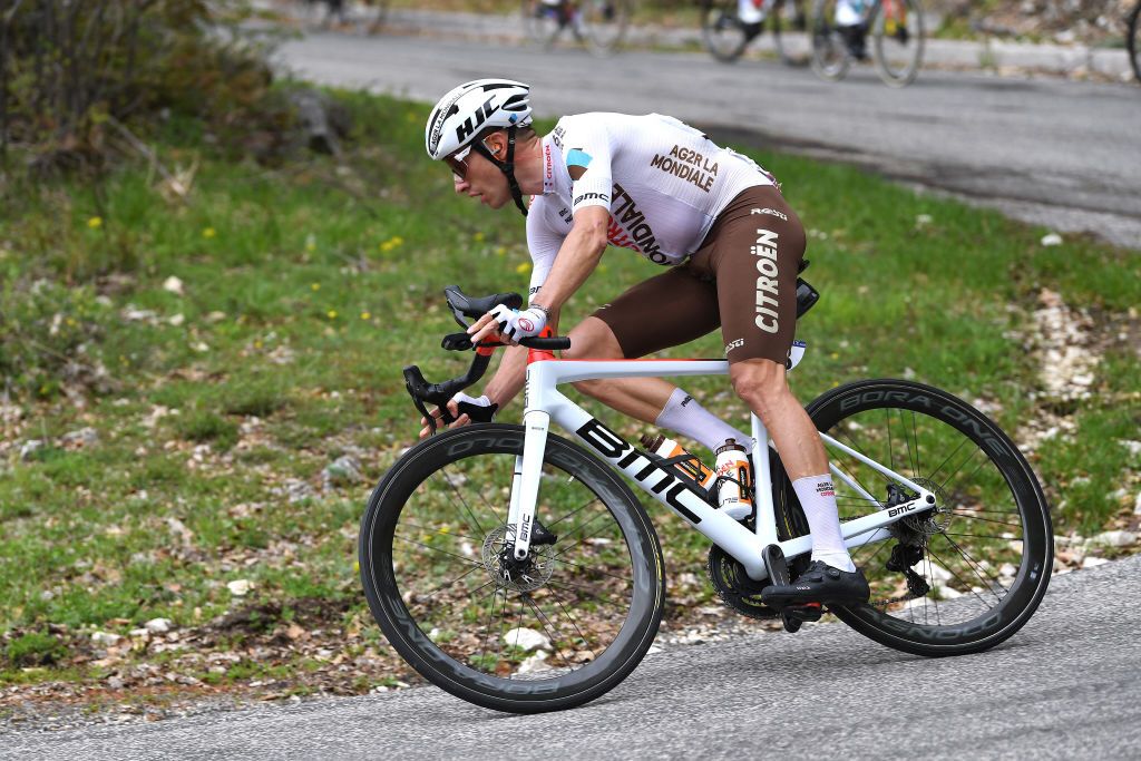 CAMPO FELICE ROCCA DI CAMBIO ITALY MAY 16 Geoffrey Bouchard of France and AG2R Citren Team during the 104th Giro dItalia 2021 Stage 9 a 158km stage from Castel di Sangro to Campo Felice Rocca di Cambio 1665m girodiitalia Giro UCIworldtour on May 16 2021 in Campo Felice Rocca di Cambio Italy Photo by Tim de WaeleGetty Images