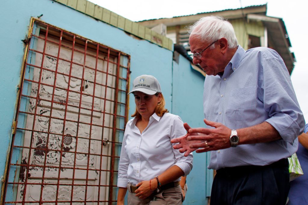 Mayor Cruz and Bernie Sanders.