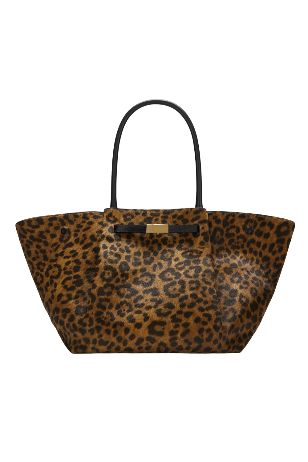 The New York | Leopard Effect Calf Hair &amp;amp; Black Smooth | Demellier