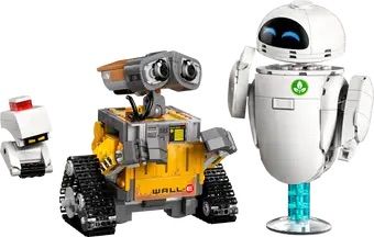 LEGO WALL-E and Eve set from a variety of different angles