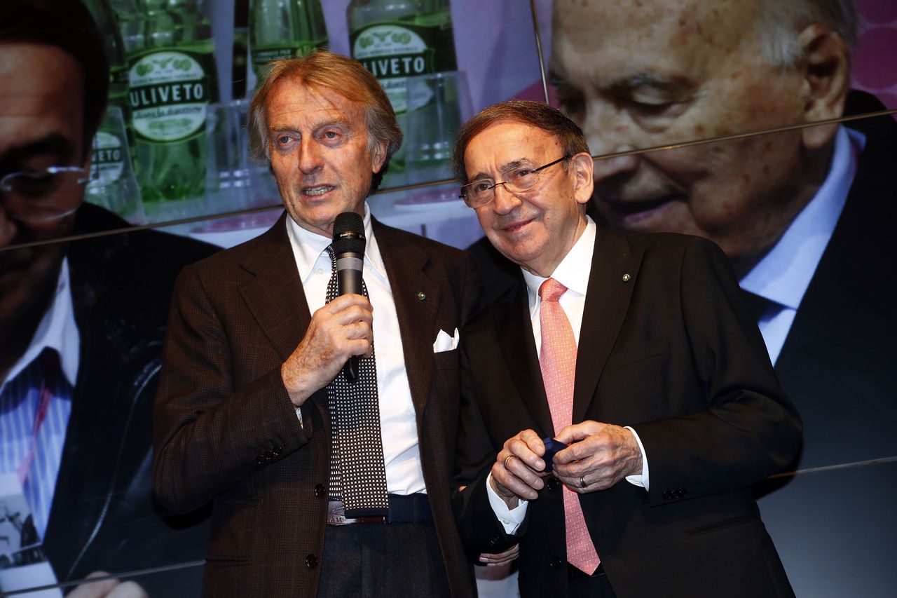 Former Ferrari boss Luca di Montezemolo says a few words
