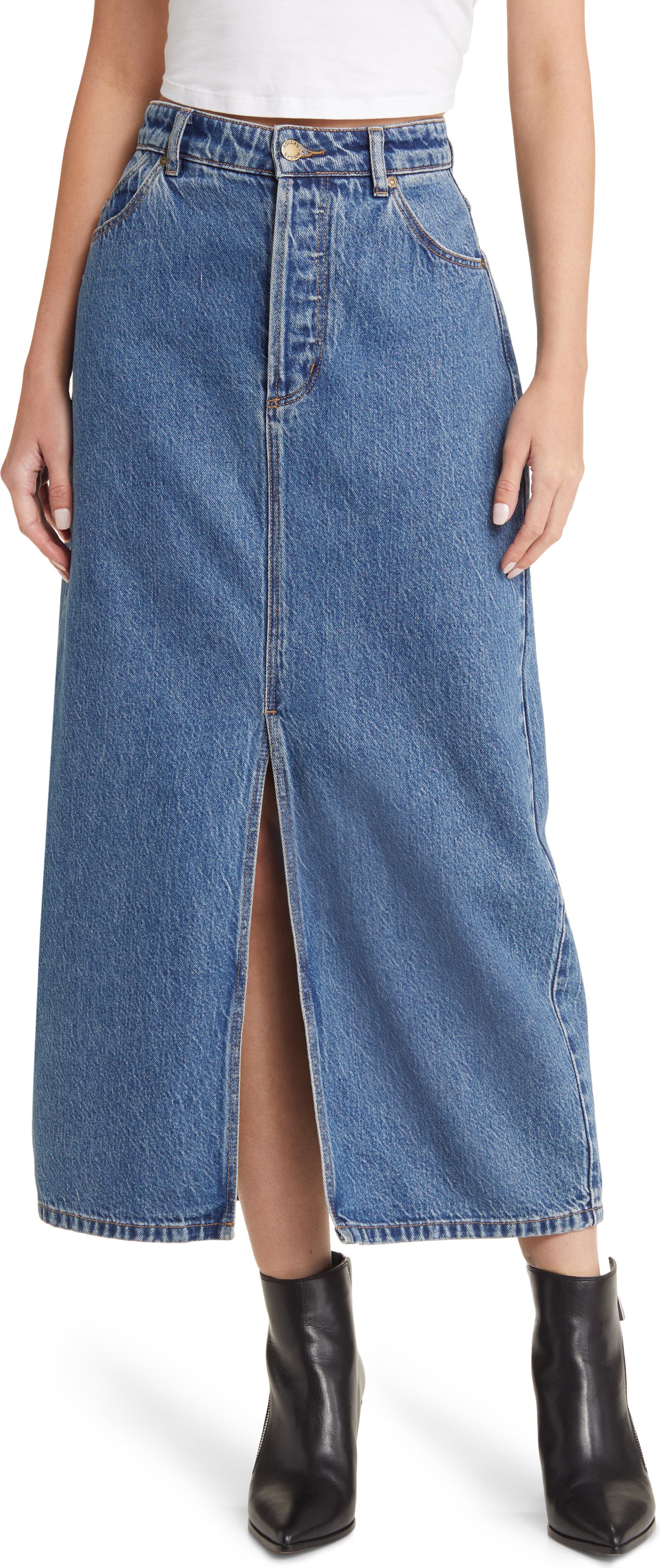Chicago Denim Maxi Skirt