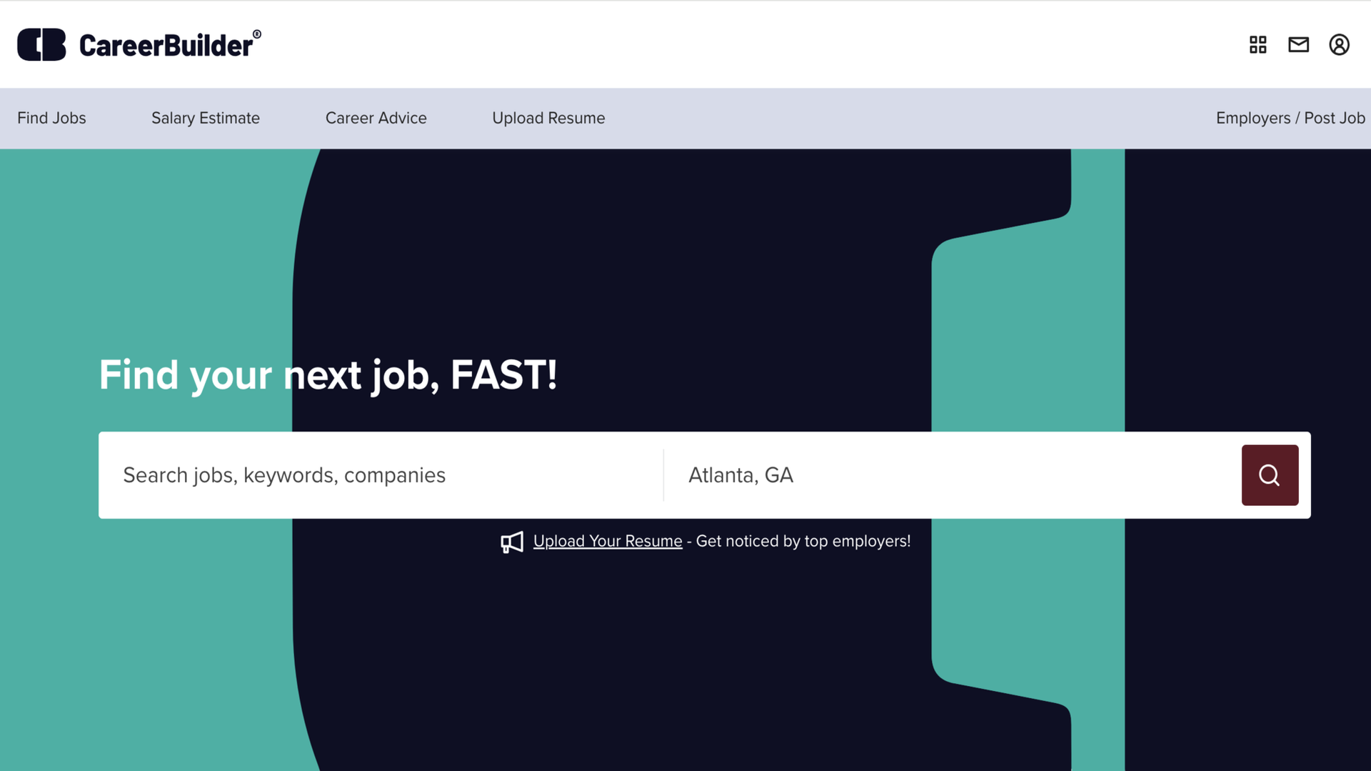 CareerBuilder’s interface
